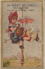 AD68 chrome image AU PARADIS DES DAMES Rue de Rivoli PARIS Girouettes wind d'e