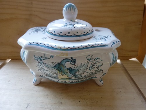 Ancien encrier porcelaine - ancien,
