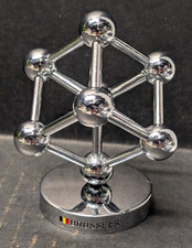 Brussels Atomium Silver Metal Souvenir 3.5"H x 2.5"W