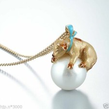 Pendentif Collier En Perle Chien Animal Figurine Chiot Teckel Golden Retriever