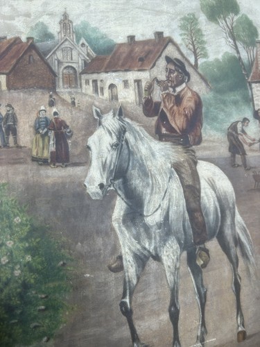 Wood painting naive art - naive,