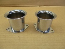 Dellorto DRLA Weber IDF Velocity Stacks  1 3/4"  Pair  Steel Chrome
