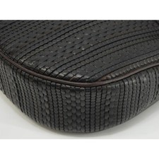 Delvaux crossbody shoulder bag braided leather DarkBrown pochette Ladies Women's