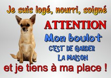 plaque attention au chien