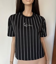 T-shirt noir rayures blanches