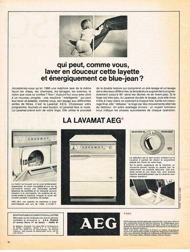 Publicite 1966 aeg lave - ,