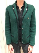 *** VESTE AUTRICHIENNE GIESSWEIN VERTE PURE LAINE BOUILLIE T. 38 TBE ***