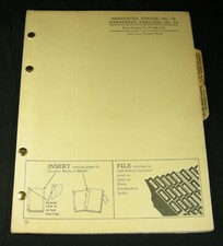 John Deere Harvester Forage 72 & Harvester Ensilage No. 74 Parts Manual Book JD