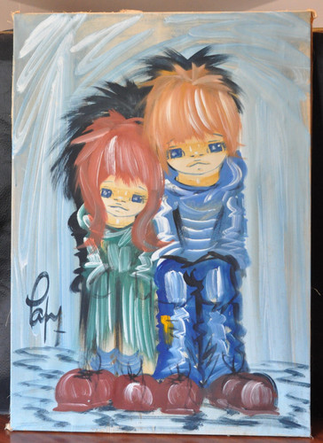 Ancienne peinture sur - , 2