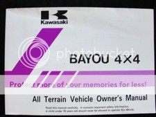 1992 Kawasaki Bayou 4x4 Atv