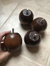 Lot De 4 Pieds De Sommier Bois