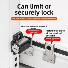 Lot de 2 serrures de fenêtre pour patio pour portes UPVC porte coulissante serr
