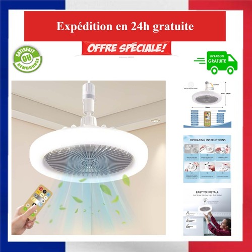 Ventilateur plafond led e27 - led,
