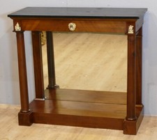 Empire Mahogany Mirror Bottom Console, Early 19th Century