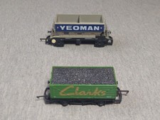 Lima OO Yeoman Hopper Wagon & Clarks Plank Wagon w/ Coal Load ~ TS