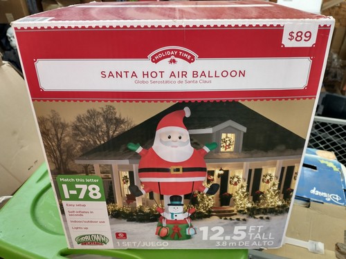 Foot tall santa hot air - santa,