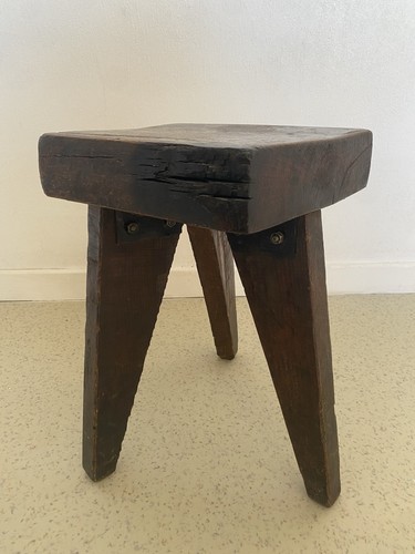 Ancien tabouret tripode - tabouret,