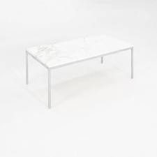1960s Florence Knoll Marble and Chromed Steel Coffee Table 45 x 23 x 17 inches