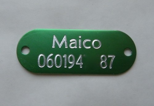 Medaille plaque verte - medaille, /
