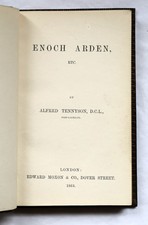 1864 First Edition Enoch Arden Etc. Alfred Tennyson Poetry Poems 1st Edn Leather