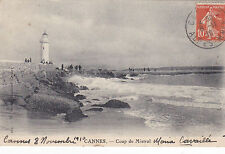 Old postcard CANNES COUP DE MISTRAL