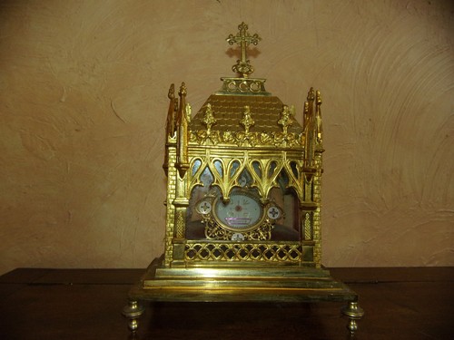 Châsse reliquaire bronze - châsse-reliquaire,