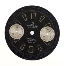 NOREXA GENEVE BLACK CHRONOGRAPH METAL WATCH DIAL AE85