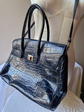 Sac à main en cuir bleu