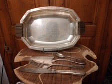 lot de couverts et Plat en métal argenté Christofle Ercuis Durousseau Et Raynaud