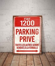 Plaque métal vintage Fiat