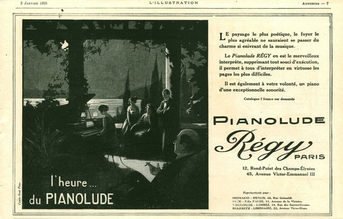 Publicité ancienne pianolude - publicité,