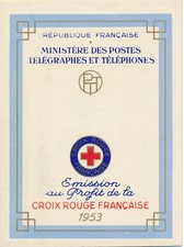 Timbre France Carnet Croix rouge 1953**