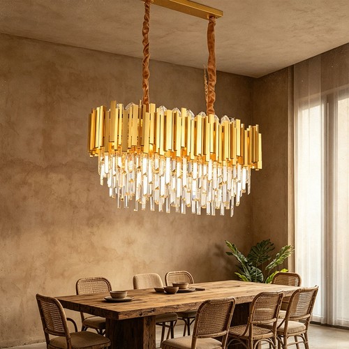 Lustre carré cristal - en,