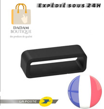 Passant de Bracelet Montre Silicone Noir 18/20/22mm | Boucle universel