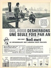 ADVERTISING 015 1963 SOL-NET weedkiller MR GAIDIER PUCHEY bodybuilder