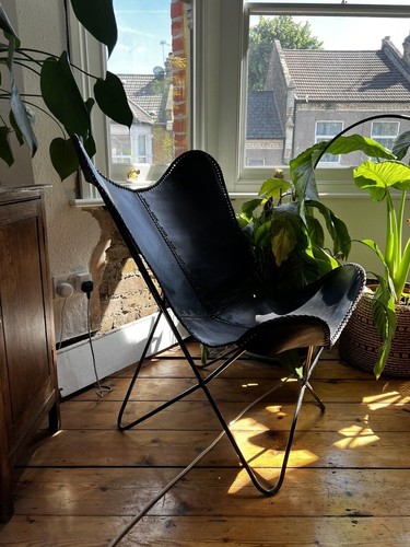 Chaise papillon cuir - chaise, en