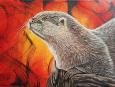 Painting, painting, oil on canvas, animals, size 30/40 cm year 2023