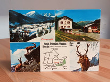 Hotel Pension Veduta Graubuenden GR Postcard 1980s Postcard Switzerland Stamp