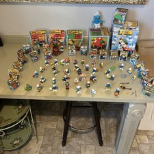 Huge Lot of 60+ Vintage 1980s Smurf Figures And Houses Rare