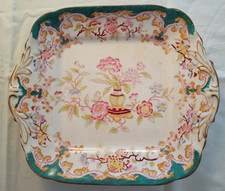 Plat rectangle à oreilles en porcelaine de Sarreguemines décor 248