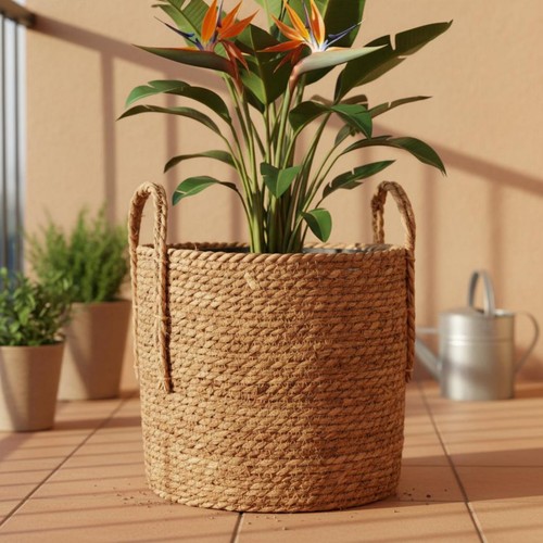 Panier jonc mer tressé - panier,
