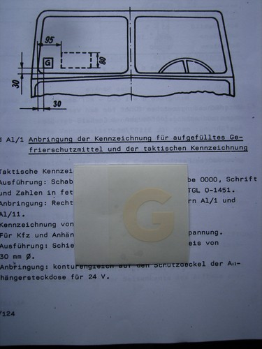 Sticker glysantin nva ddr - "g",
