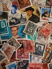 300  World Wide postage stamps.  Randomly selected World post stamps. Timbres.