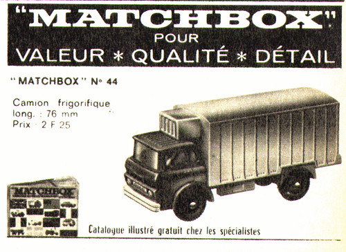 Pub vehicule matchbox - pub,