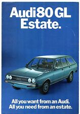 Audi 80 GL Estate 1471cc 1975 UK Market Foldout Sales Brochure