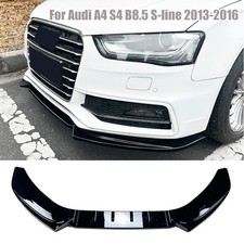Spoiler Lèvre Lame Noir Jupe Pare-Choc Avant Pour Audi A4 S4 B8.5 Sline 2013-16