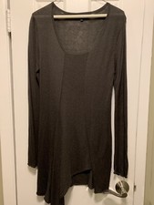 Kokomarina Women Long Sleeve Pullover Asymmetric Tunic Sweater Green Size S