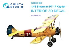 Intérieur imprimé et coloré Quinta Studio 1/48 Stearman Pt-17 Kaydet (Revell)