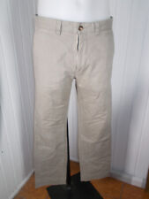 Pantalon slim fit coton beige