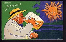 BREWERY advertising card MAXEVILLE BEER POSTCARD 54 mug fresh beer